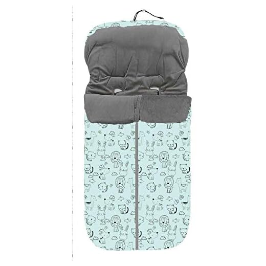 Danielstore- Saco Silla Paseo Universal Polar OFERTA (Animales verde)