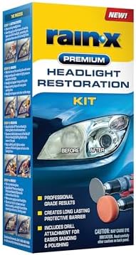 Rain-X 610153 Headlight Restoration Kit - Car Light Lens Cleaner/...
