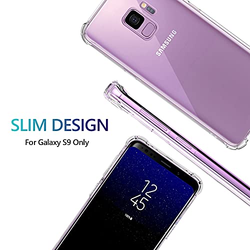 Kiomy Galaxy S9 Case Crystal Clear Shockproof Bumper Protective Case For Samsung Galaxy S9 Transparent Pure Tpu Slim Fit Flexible Cell Phone Back Covers #TOP3