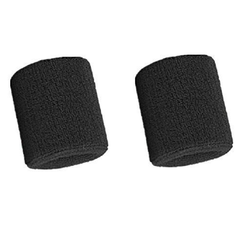Mcolics 3' Inch Wrist Sweatband in 11 Athletic Cotton Armbands (1 Pair)