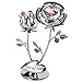 Price comparison product image Crystocraft Chrome Plated Rose & Rose Bud Ornament. (Special Nan)