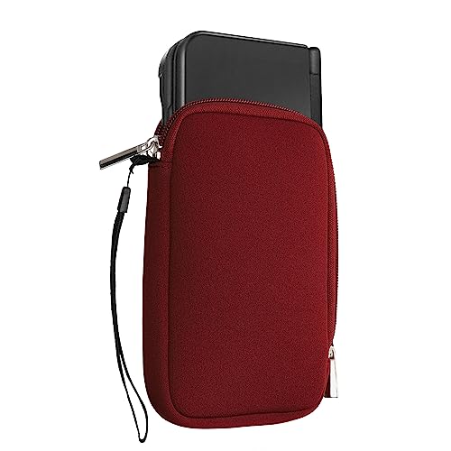 Image of kwmobile Carrying Case Compatible with Nintendo 3DS XL - Neoprene Console Pouch with Zipper - Bordeaux