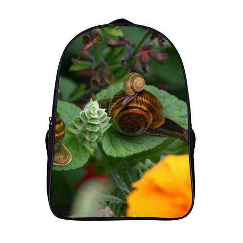 Mochila de moda para adolescentes y portátil con estampado de caracol