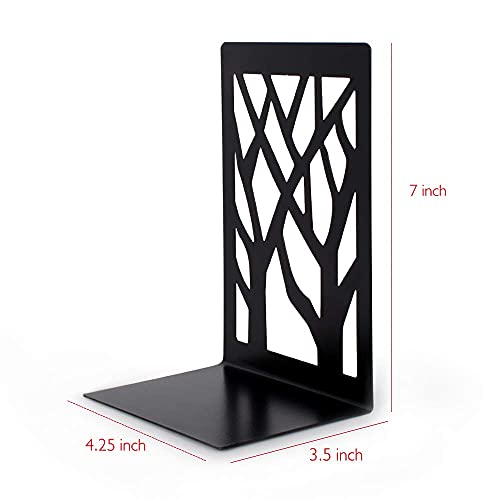 Shikaman Metal Bookends-Heavy Book Ends For Shelves,Book Shelf Holder Home Decorative,Black Bookend Supports thumb #4