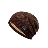 [Petasonien] ニット帽 メンズ 冬【裏起毛・グラデーション・暖かい】 ふわふわ 柔らかい肌触り 保温 厚手 通気性 伸縮性 大きいサイズ ニット帽子 ビーニー 防寒帽子 (コーヒー)