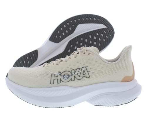 HOKA ONE ONE Mach 6 Womens Shoes Size 9, Color: Eggnog/Vanilla