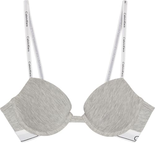 Calvin Klein Damen Demi-Cups BH Lightly Lined mit Logobund, Grau (Grey Heather), 70B 4