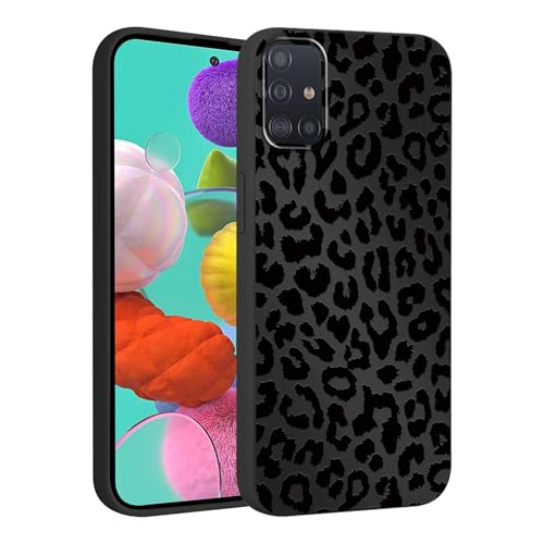 lioscre Cute Cheetah Print Phone Case for Samsung Galaxy A51 5G 6.5", Aesthetic Coquette Black Leopard Pattern Design Case Soft Slim Shockproof TPU Protective Funda Cover for Women Girls