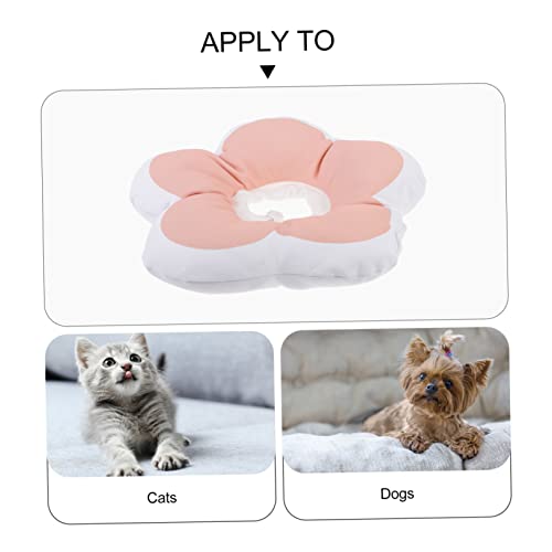 Collar de gato para evitar rascado postoperatorio, cuello protector de flor rosa 7