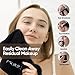 HOMEXCEL Makeup Remover Cloth 6 Pack,Premium Washable Soft 13x13 Inch Facial Cleansing Makeup Towels,Quick Dry Microfiber Face Towels Washcloths for All Skin Types,Black