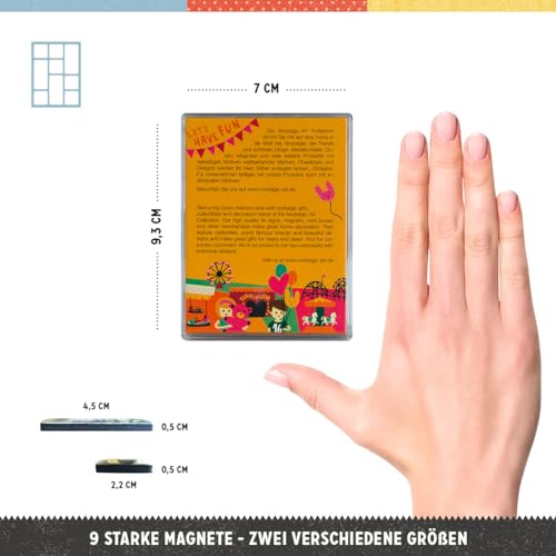 Nostalgic-Art 83060 Happy Together - Let's Have Fun, Magnet Set (9pcs), Vintage Design, 9 pieces - Image 2