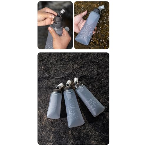 Botella de agua plegable reutilizable y flexible para running ligero 5