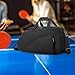 kowaku Table Tennis Bag Ping Pong Equipment Carrier Travel Professional Large Capacity Storage Crossbody Tote for Ping Pong Paddles, Black