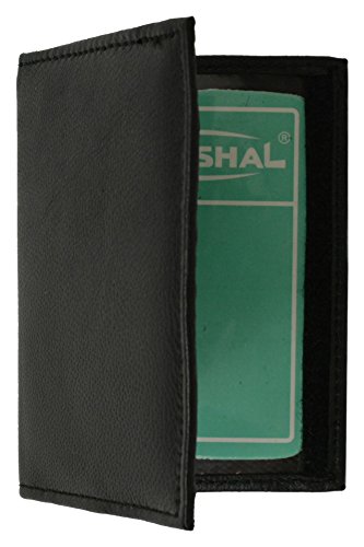 Marshal Slim thin leather credit card id mini wallet bifold driver's license safe with key2