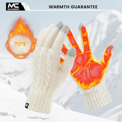 Women's Winter Gloves for Cold Weather Thermal Knit Elastic Soft Touch Screen Glove for Running Driving Hiking - Image 4
