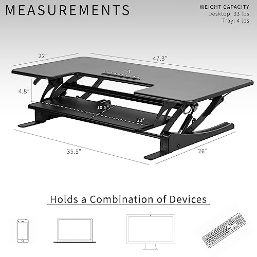 VIVO Black 48 inch Standing Desk Converter, DESK-V048V by VIVO - Image 4