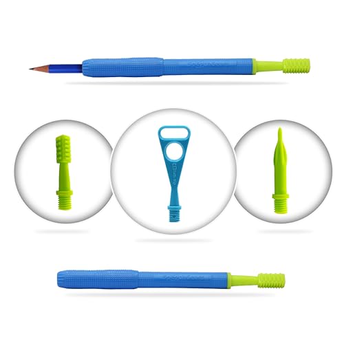 Image of SpeechGears Tactile Kit Face Sensory Integration Tools Speech Feeding V Pen Uni Tip Pointed Tip Talk Tip Handheld Massager (Blue)