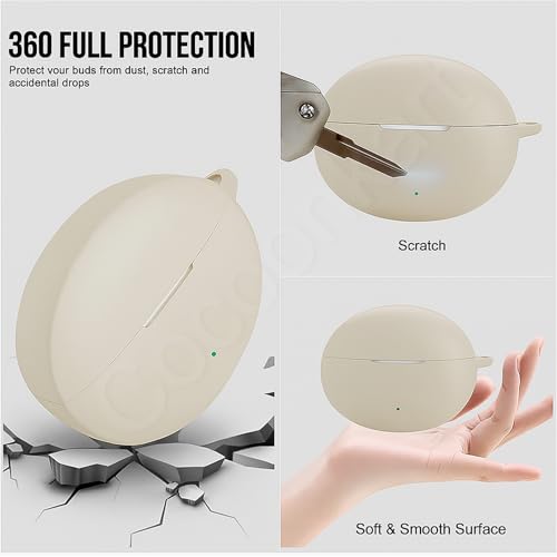 Image of Silicone Case Cover Compatible for OnePlus Buds 4 -Ivory Gold