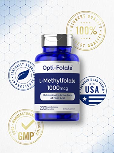 image for Carlyle L Methylfolate 1000mcg | 200 Capsules | Value Size | Optimized