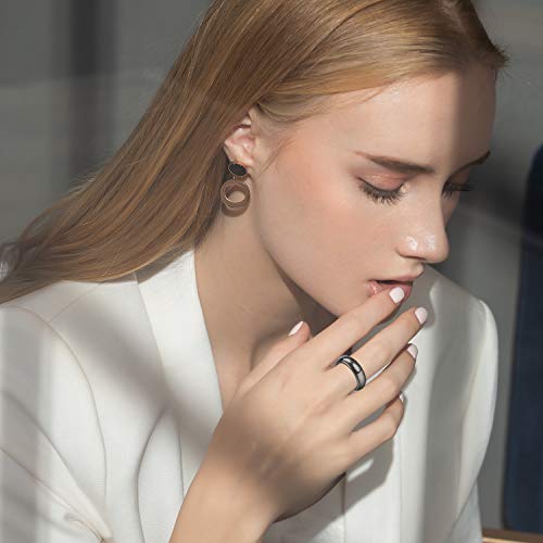 Bella-Bee Hematite Stone Rings For Women Men Unisex Anxiety Balance Root Chakra Magnetic Rings Absorbs Negative Energy Jewelry Gifts ((Hematite Rings-2(7,8,9(3Pcs)))) #TOP2