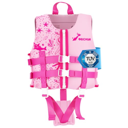 Obcxin Schwimmweste Kinder 6-9 Jahre Einstellbare Schwimmhilfe Auftriebshilfe für Mädchen & Jungen TÜV geprüfte Ideal für Pool Strand und Schwimmunterricht(30-35kg)