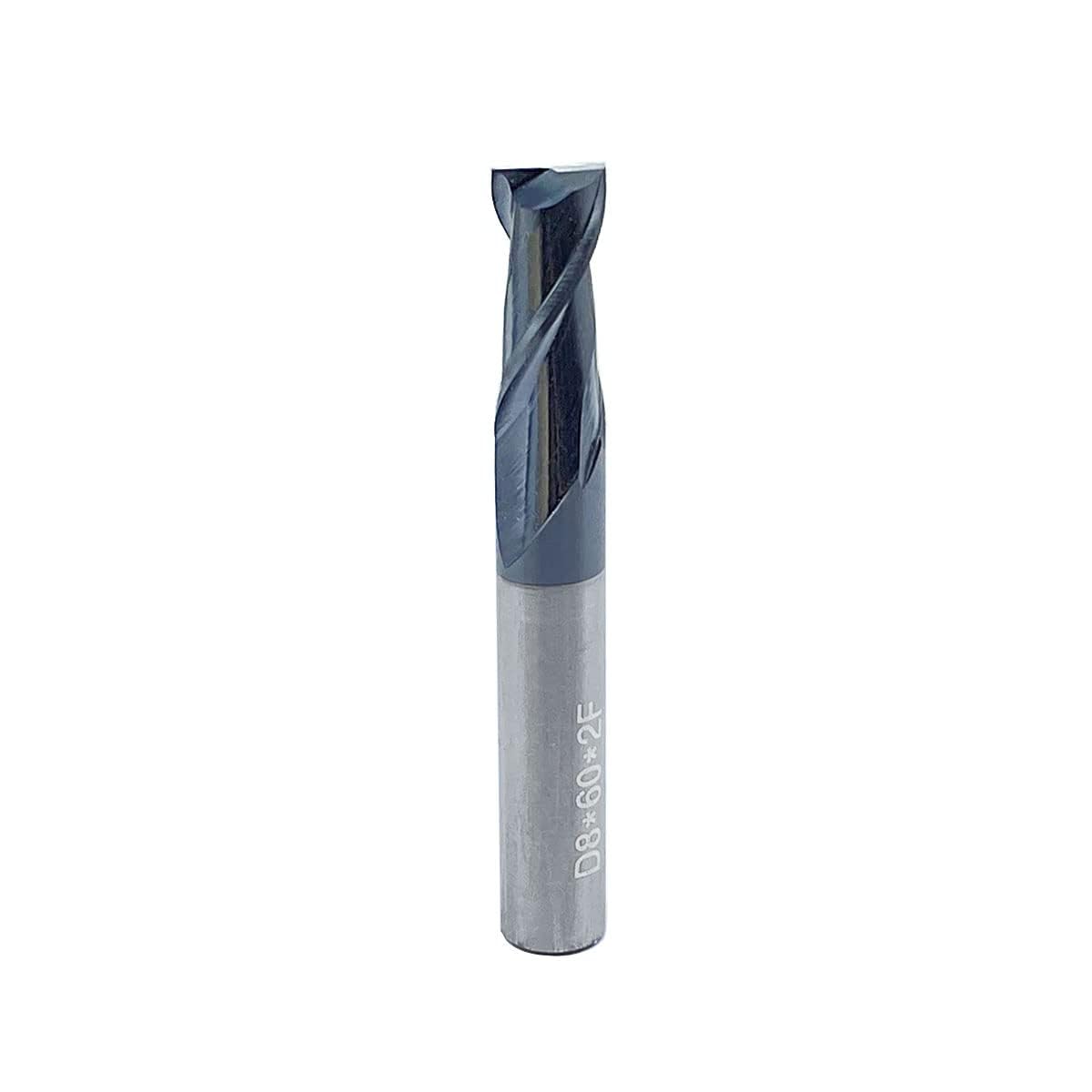 Lot de 5 HRC45 Diamètre de la pointe 10 mm Fraise à queue 2 tranchants CNC (HRC45D10x10x75-2F)