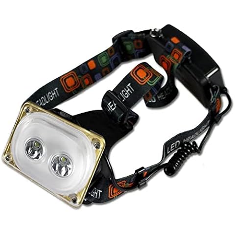 AntDau71 - 2 led headlamp 3 lighting modes rechargeable head lamp Cover