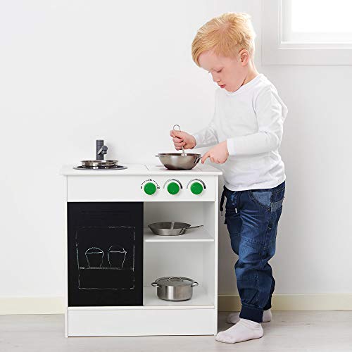 NYBAKAD Spielküche mit Schiebetür 49x30x50cm weiß – Bild 3