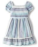 Gymboree,and Toddler Short Sleeve Dresses,Striped Blue,5T