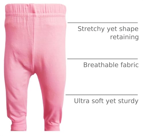 Image of 123 Bear Infant and Toddler Soft Cotton Spandex Boys and Girls Pants Multipacks