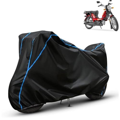 Image of Kerwa Waterproof Bike Cover Compatible with TVS XL 100 Heavy Duty | Dust Proof, UV-Resistant, All-Weather Protection Bike Body Cover, Windproof Elastic Bottom Blue