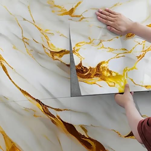 Image of WALLVEAR PE Foam Marble Wall Panel Sheet Pack of 25 | Self Adhesive DIY | 3mm Thickness | 4 Sq.Ft Coverage | Waterproof & Scratch Resistant | Easy Peel & Stick Installation Home, Office, Hotel Decor