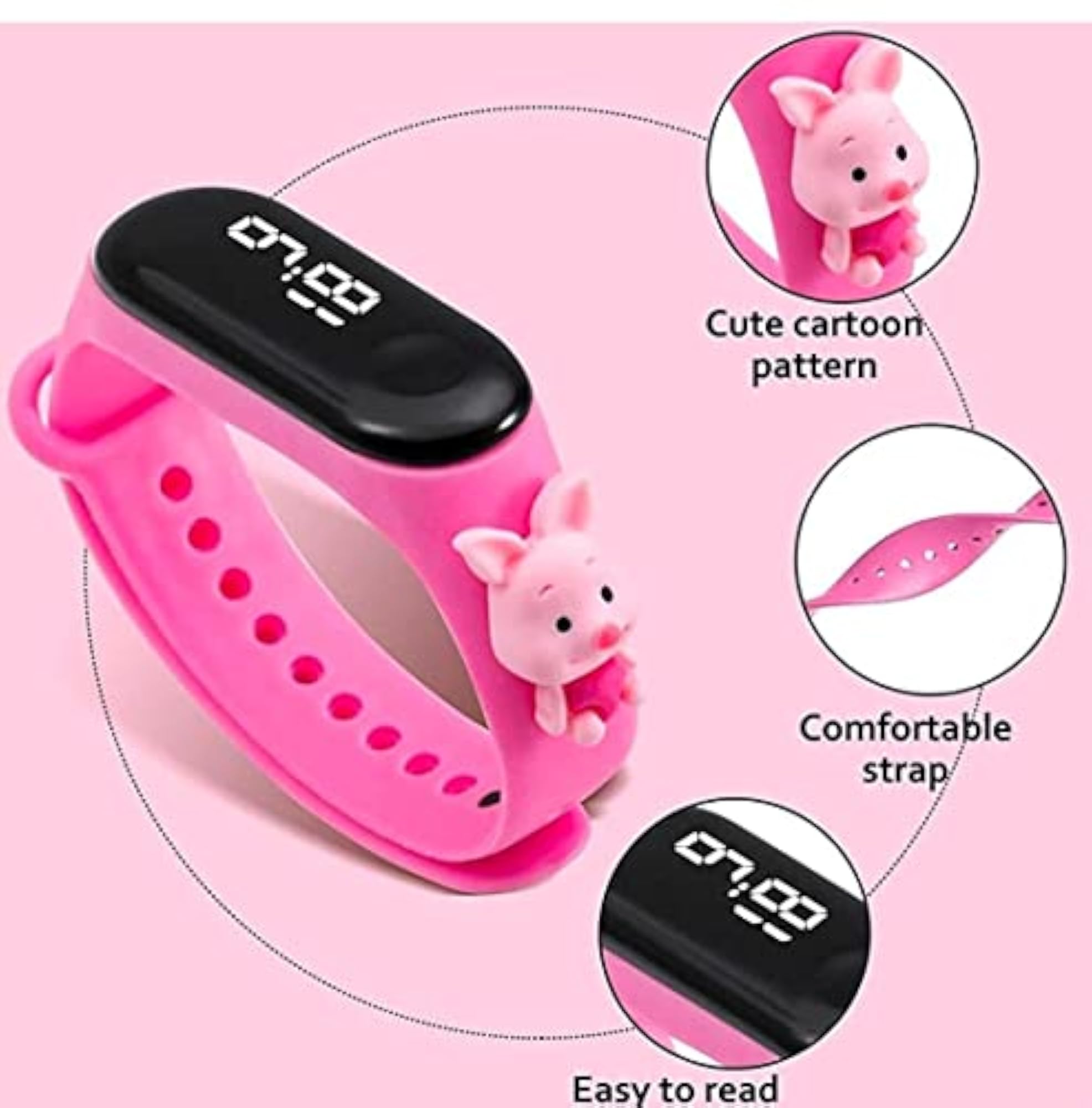 Girls' Butterfly Analogue & Digital Dial Combo Watch Pack