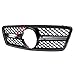 HTSM Parrilla Delantera para Mercedes para Benz Clase C W203 C200 C240 ​​C280 C320 2001-2007 para Parrilla Carreras Estilo AMG Parrilla De Parachoques Delantero De Coche Parrilla (Color : Lustroso)