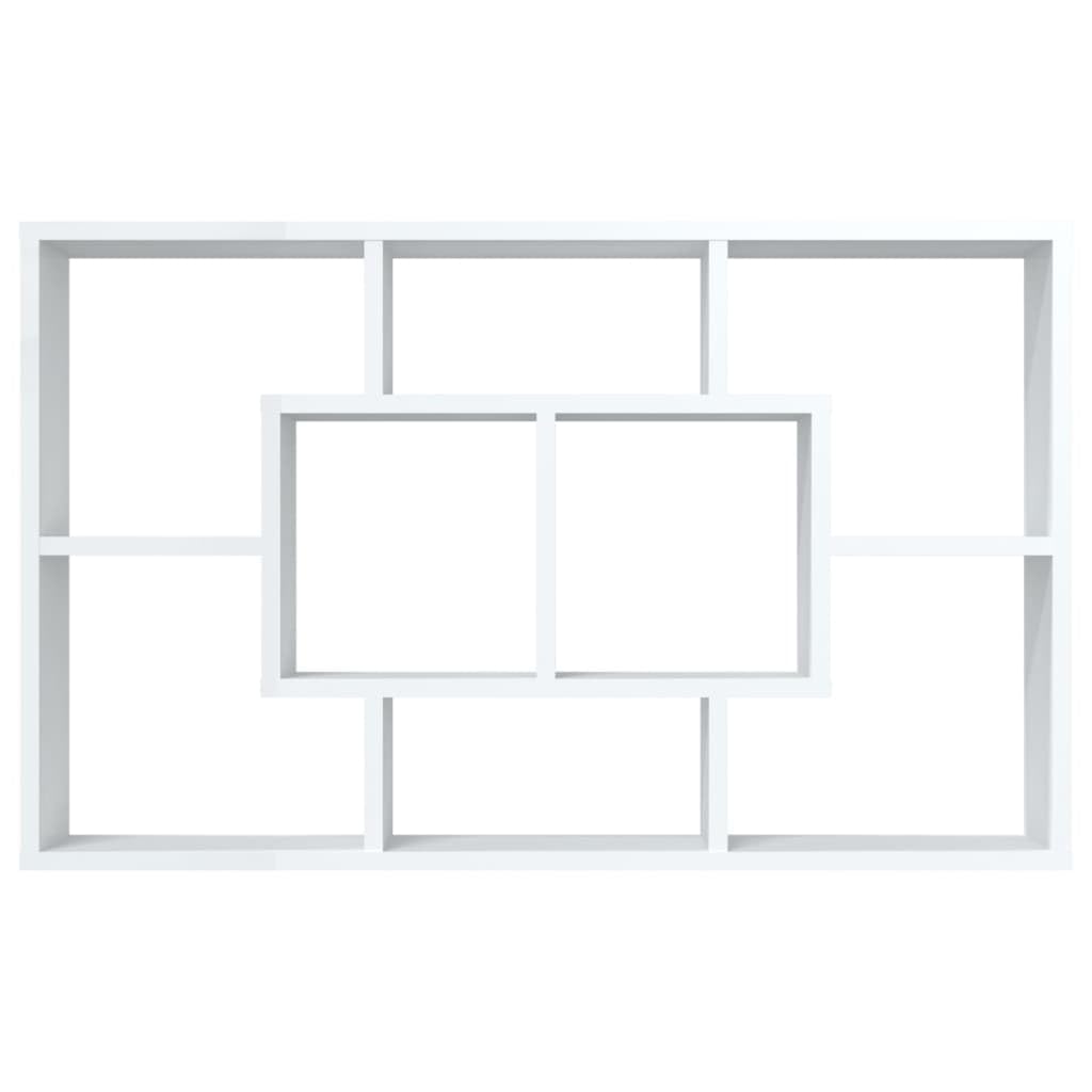 vidaXL Wandregal 85x16x52,5 cm, Weiß, Holzwerkstoff, Hängeregal, CD- & Bücheraufbewahrung, Bilderleiste, Wohnzimmermöbel, Home Organizer