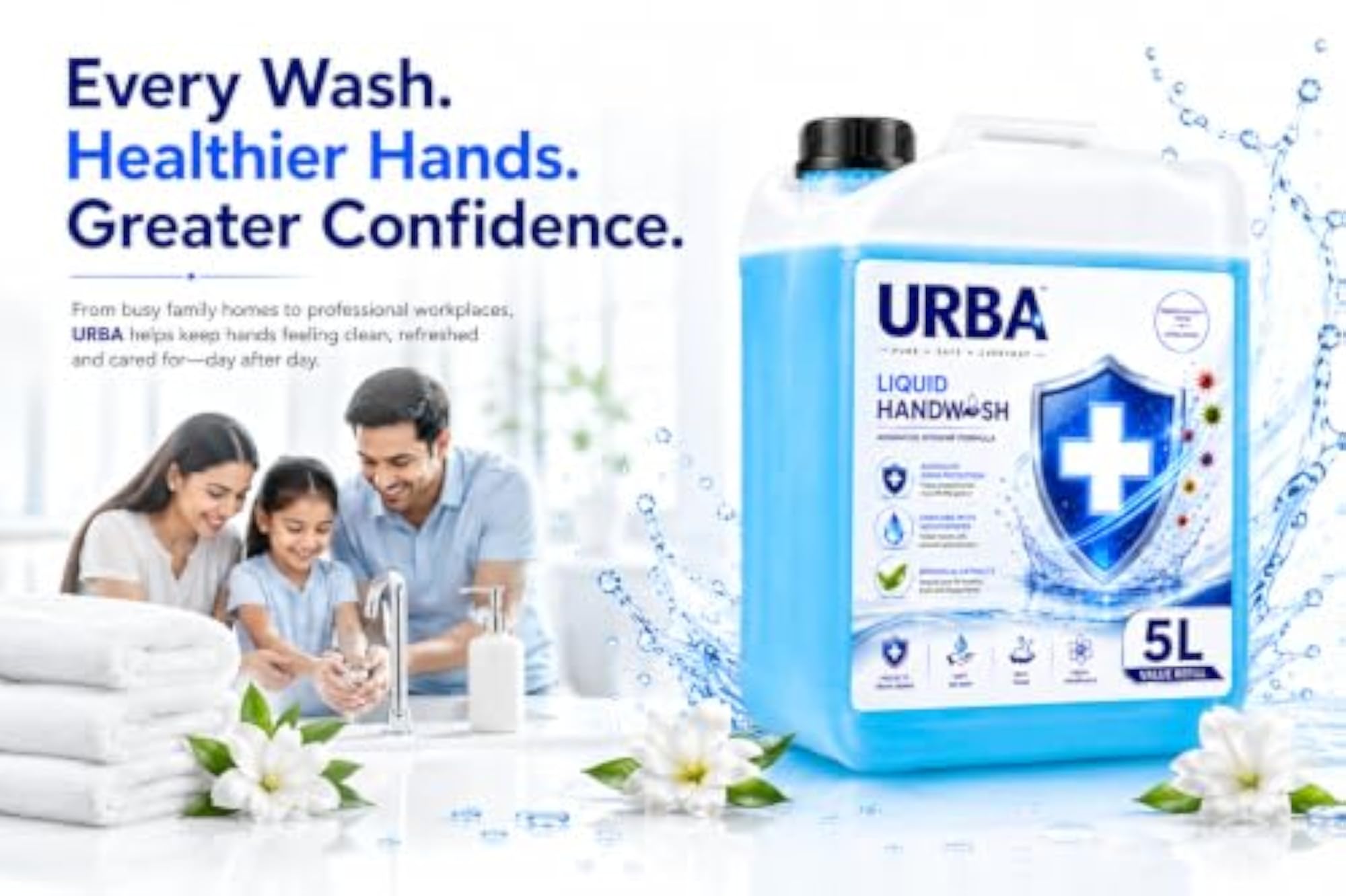 5L Refill Liquid Hand Wash, Advanced Hygiene Formula