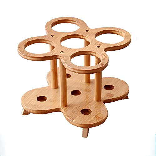Rack de vin à vin bambou et support de bouteilles stable pour rangement de vins