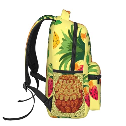 Mochila de senderismo EdWal con estampado de piña e impermeable para ordenador 3