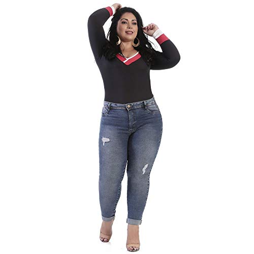 Calça jeans feminina plus size 263994 48