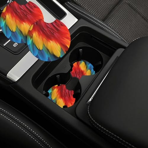 Portavasos para carro 2 piezas de goma negra miniatura 1