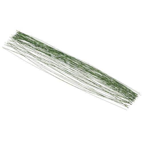 Alambre para tallos florales flexible calibre 30, varillas de hierro de 16" envueltas en papel