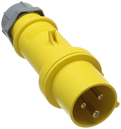 Mennekes 147 A Pro cuerpo de Top Split enchufe, protección IP 44, 4 horas tierra posición, 3 polos, 16 A actual, 110 V, amarillo
