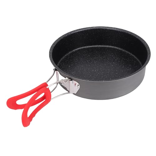Aomiun 8 Zoll Pfanne Camping, Leichte Aluminiumoxid Antihaft Bratpfanne Tragbar Leicht Camping Pfanne Kochpfanne für Outdoor Camping Picknick Wandern