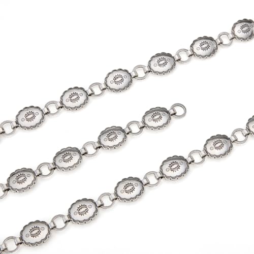 Western Metal Concho Belt for Women Cowgirl Chain Waist Belts for Dresses Jeans Country Concert Outfit2