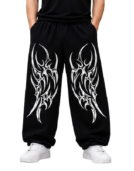 B2BHub Man's Cotton Bland Baggy Track Pant Fire Print | Stylish Loose Fit Track Pants for Man's-picture-41