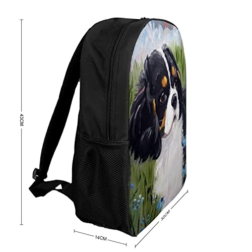 Mochila escolar unisex con estampado de perro y diseño 3D moderno de 42x30x13cm 2