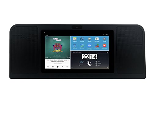 Azpen A770 Boombox with Tablet with Dual 5 Watts Bluetooth Speakers HD Display 16GB Storage and 8 Hour Battery (Black)