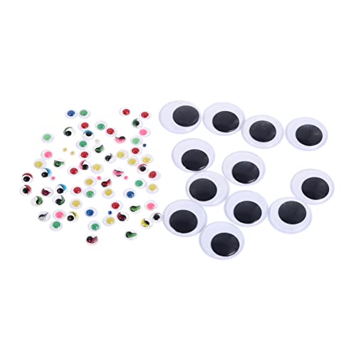 Operitacx 2 Bags of Self-Adhesive Doll Eyes Googly Wiggle Eyes Sticker for DIY Crafts Versatile for Puppet Making