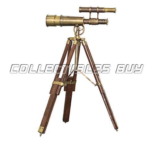 Table Decorative Telescope Vintage Marine Gift Functional Instrument Collectibles Brass Antique Wood Nautical Decor Antique Finish Desk Theme Kid Telescopes #TOP5