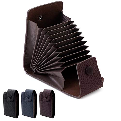 スキミング防止 カードケース 大容量 メンズ レディース どちらの使用も可能 カードホルダー 縦入れ じゃばらタイプ カード入れ クレジットカードケース 磁気防止カードケース スキミング防止カード カードフォルダ PUレザー